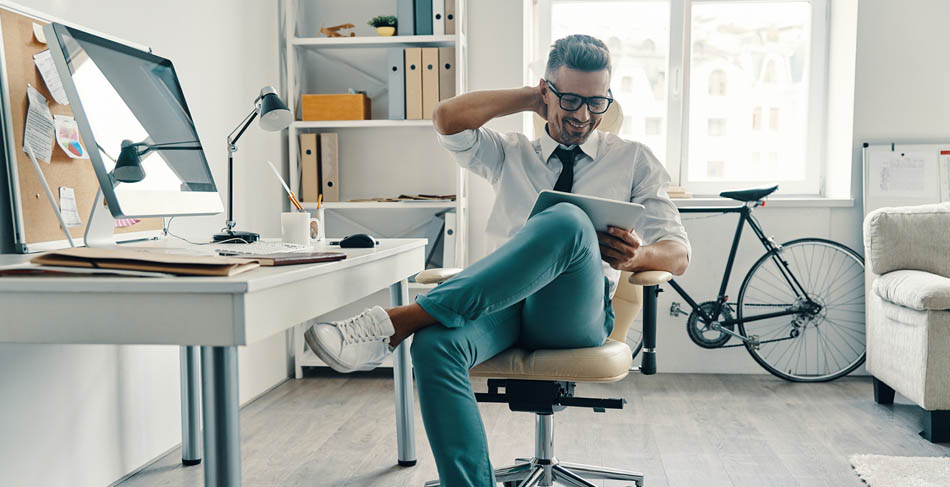 Man in office