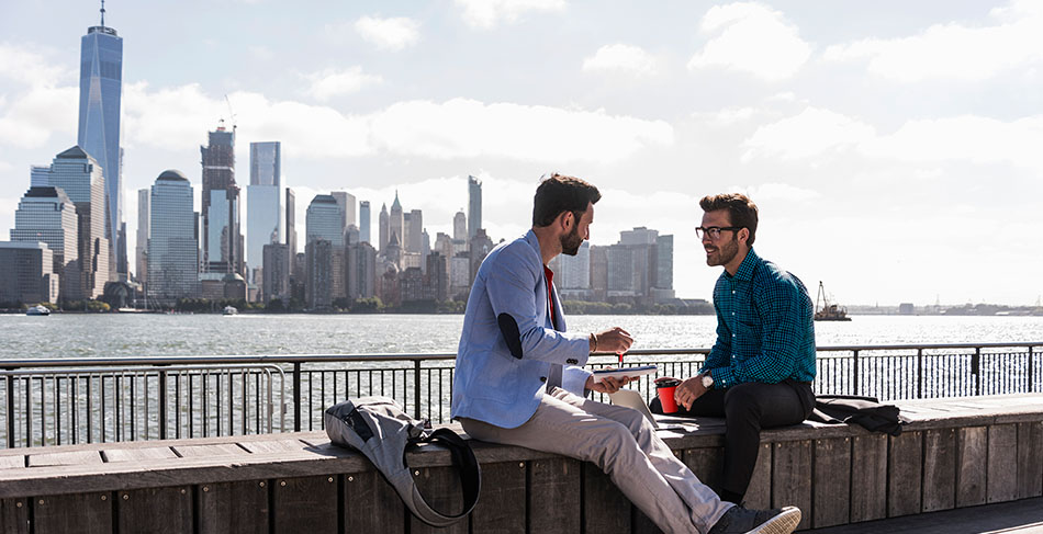 Two Men Skyline